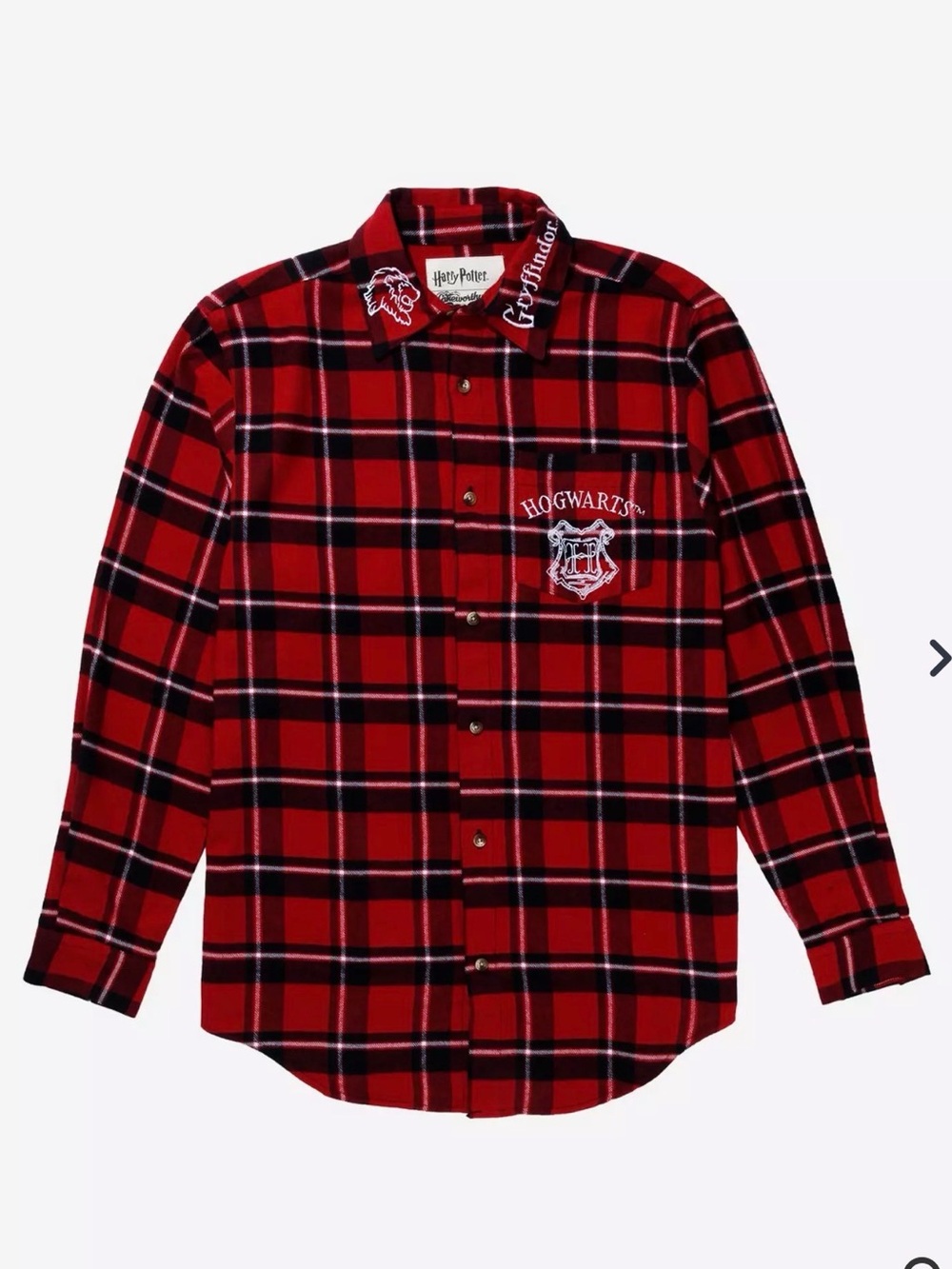 Gryffindor Red Plaid Button-Down Shirt